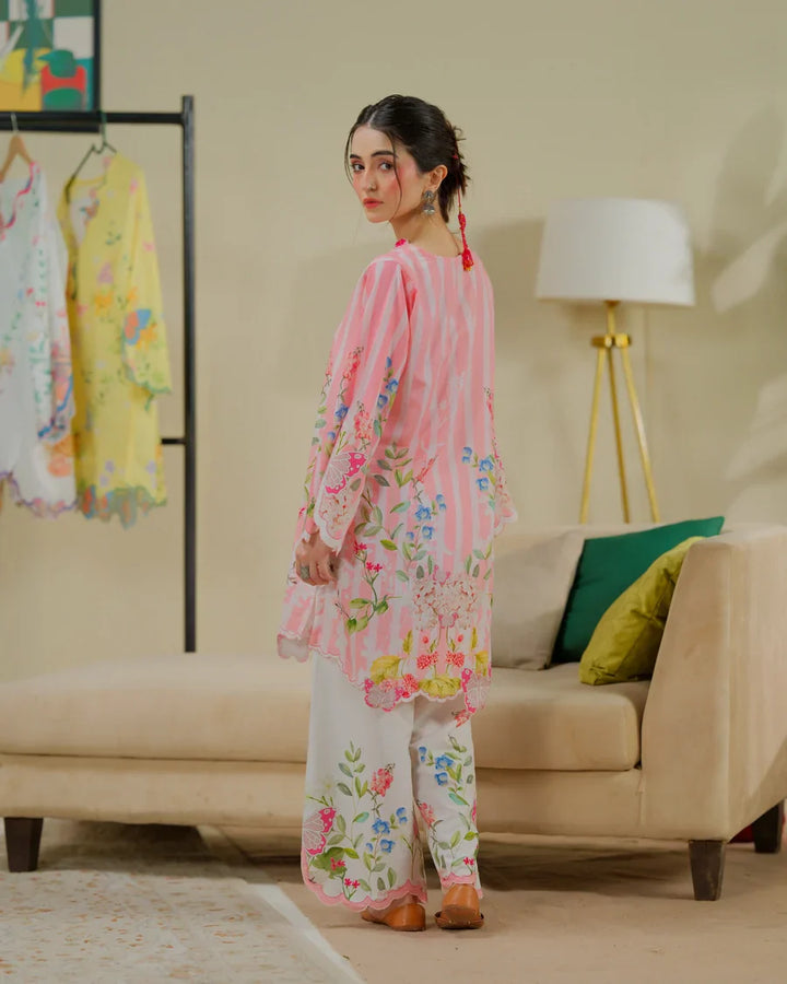 The Switch Edit by Dhaga RTW Printed Cambric 2 Piece Suit Strawberry Matcha Casual Collection