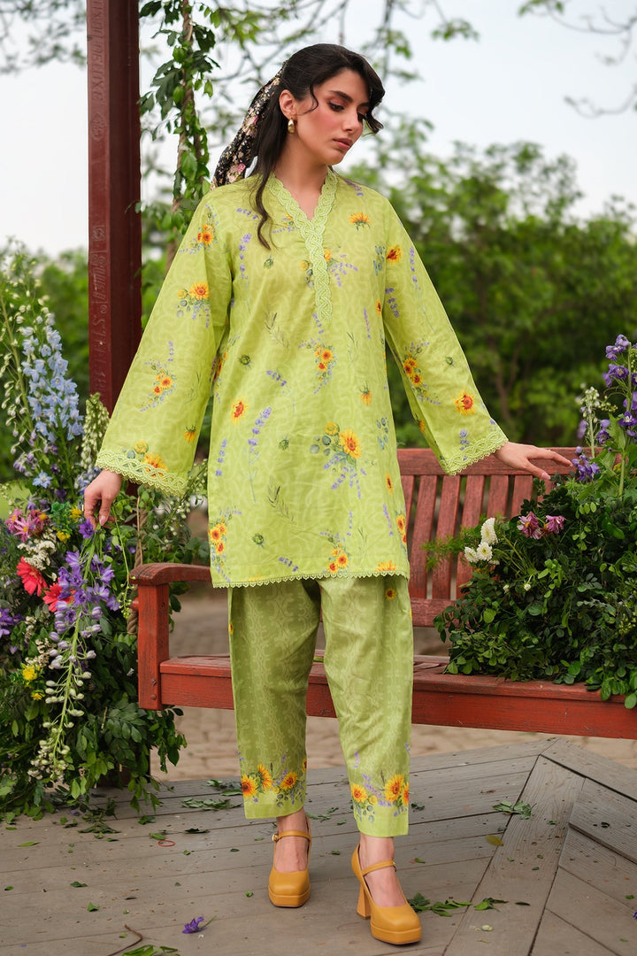 Print Muse by Sahar Women RTW Printed Cambric 2 Piece Suit Lime Blossom - Casual Collection