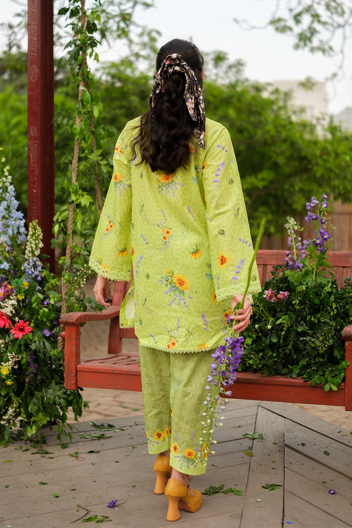 Print Muse by Sahar Women RTW Printed Cambric 2 Piece Suit Lime Blossom - Casual Collection