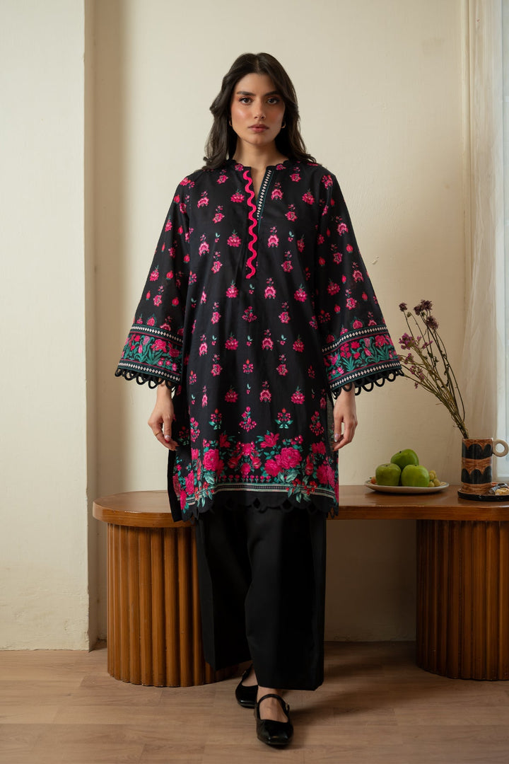 Rhea by Sahar Unstitched Lawn 1 Piece Suit Berry Noir - Casual Collection