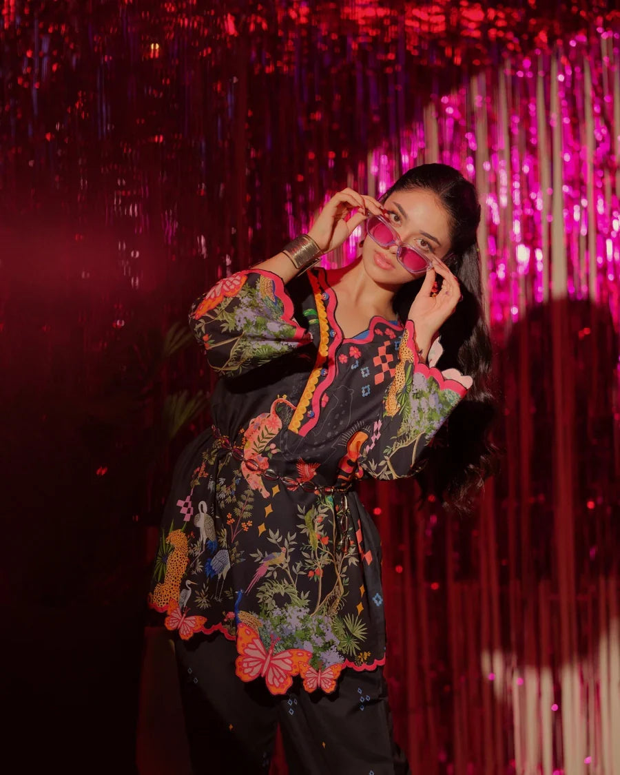 The Switch Edit by Dhaga RTW Printed Cambric 2 Piece Suit Delulu Casual Collection