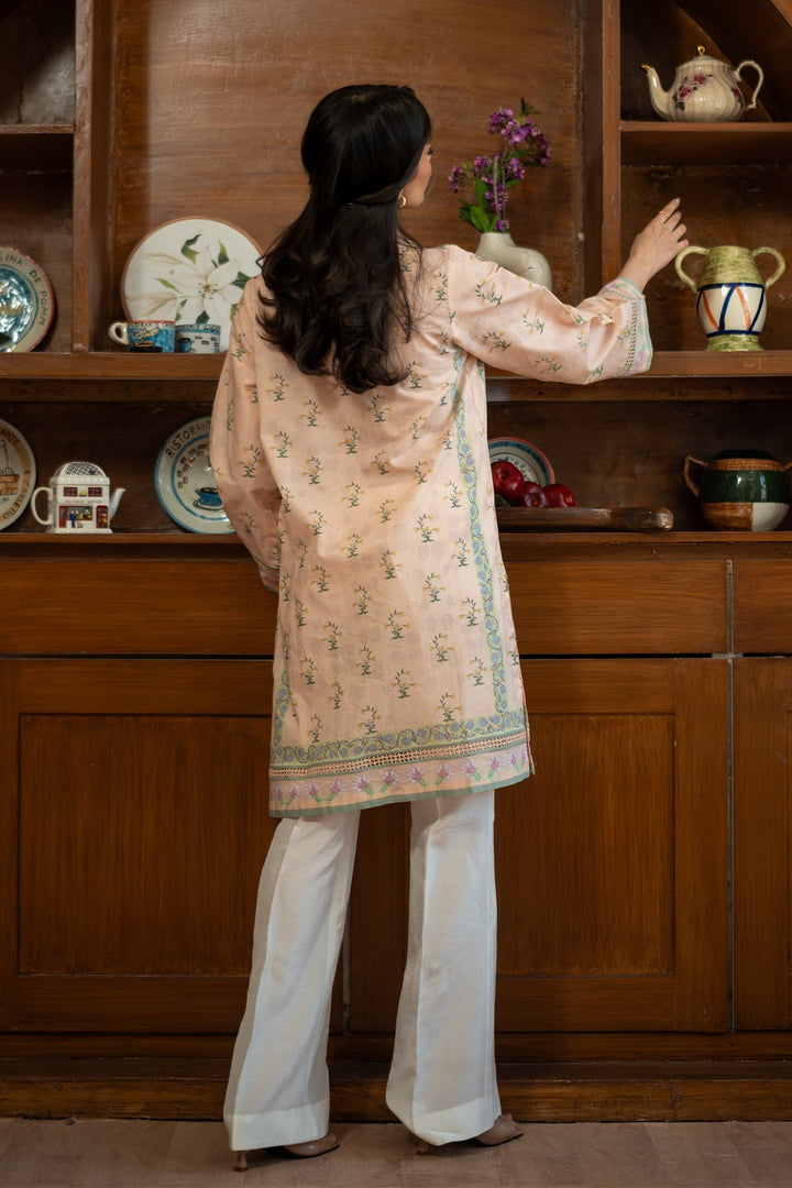 Rhea by Sahar Unstitched Lawn 1 Piece Suit Sand Bloom - Casual Collection