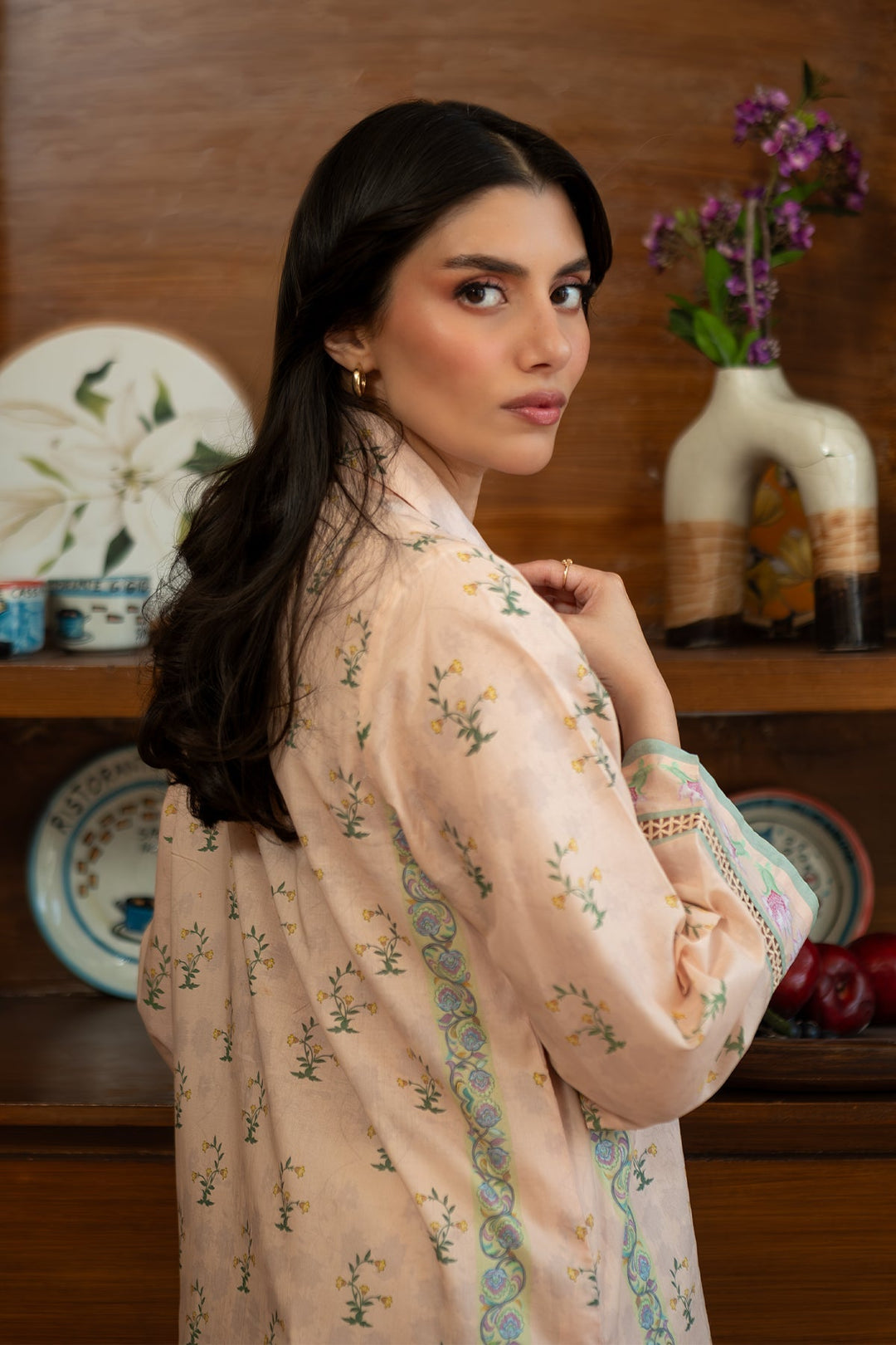 Rhea by Sahar Unstitched Lawn 1 Piece Suit Sand Bloom - Casual Collection