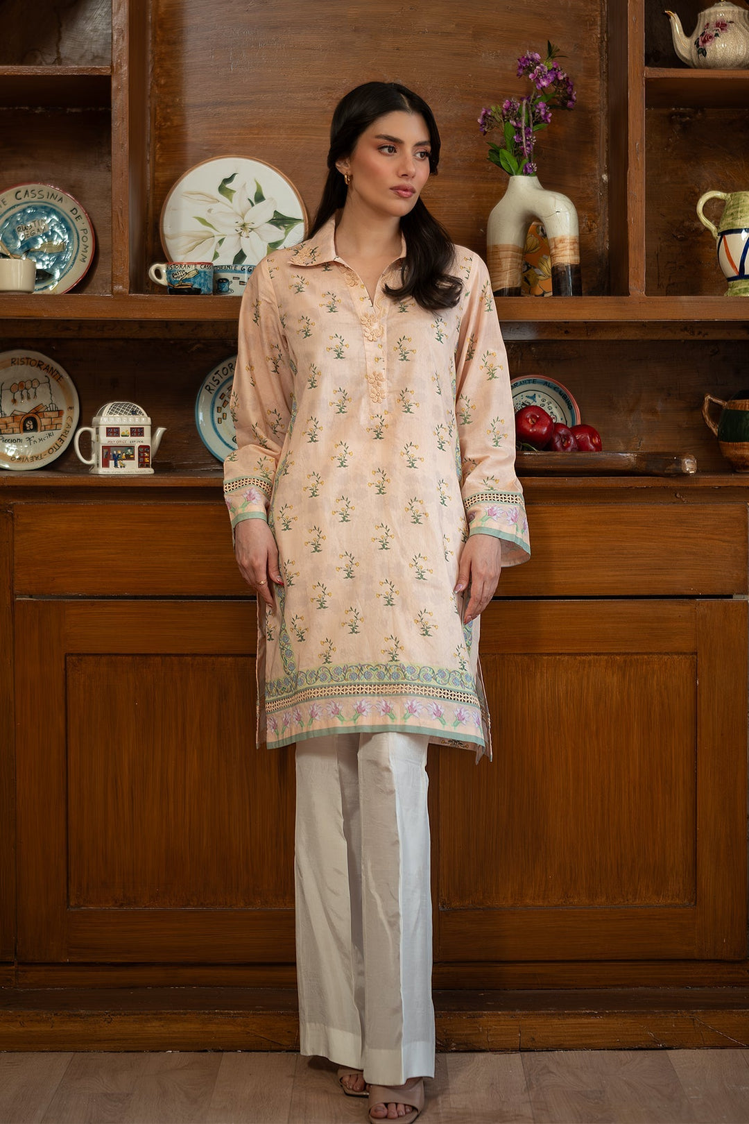 Rhea by Sahar Unstitched Lawn 1 Piece Suit Sand Bloom - Casual Collection