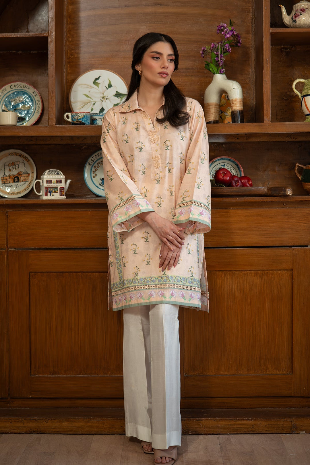 Rhea by Sahar Unstitched Lawn 1 Piece Suit Sand Bloom - Casual Collection