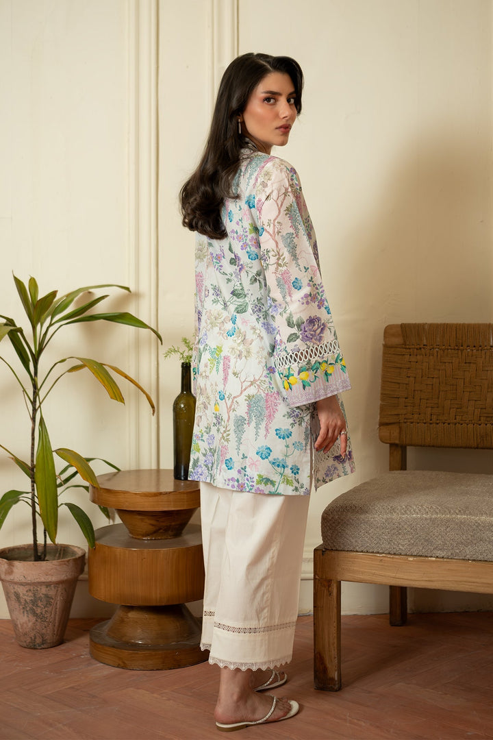 Rhea by Sahar Unstitched Lawn 1 Piece Suit Petal Mist - Casual Collection