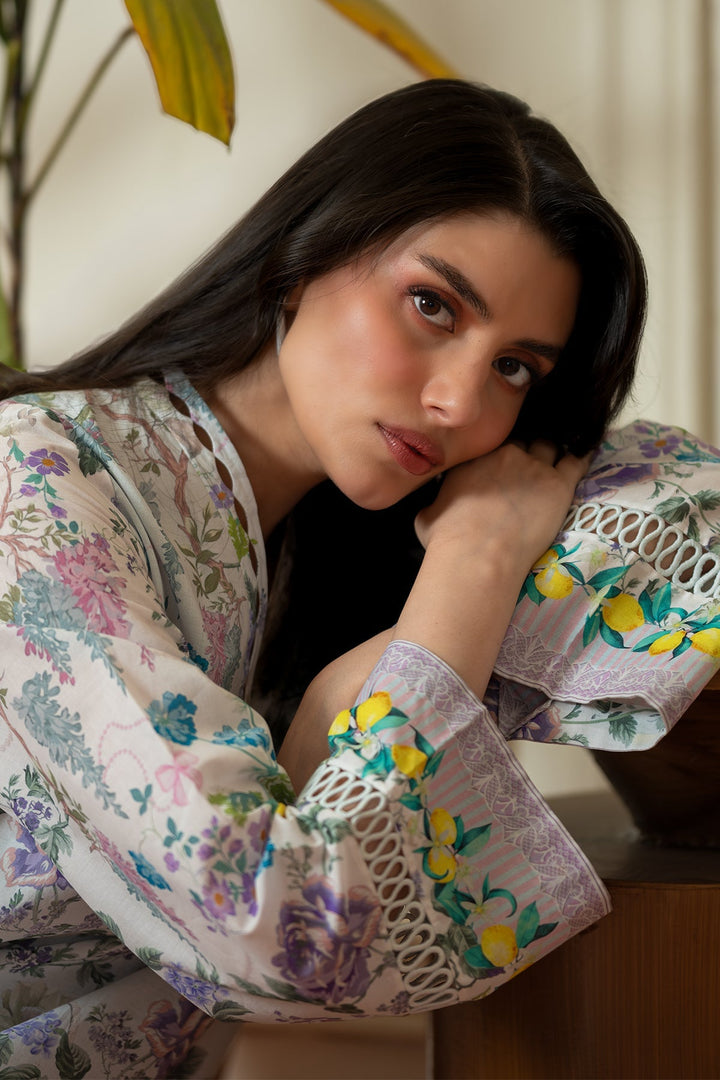 Rhea by Sahar Unstitched Lawn 1 Piece Suit Petal Mist - Casual Collection
