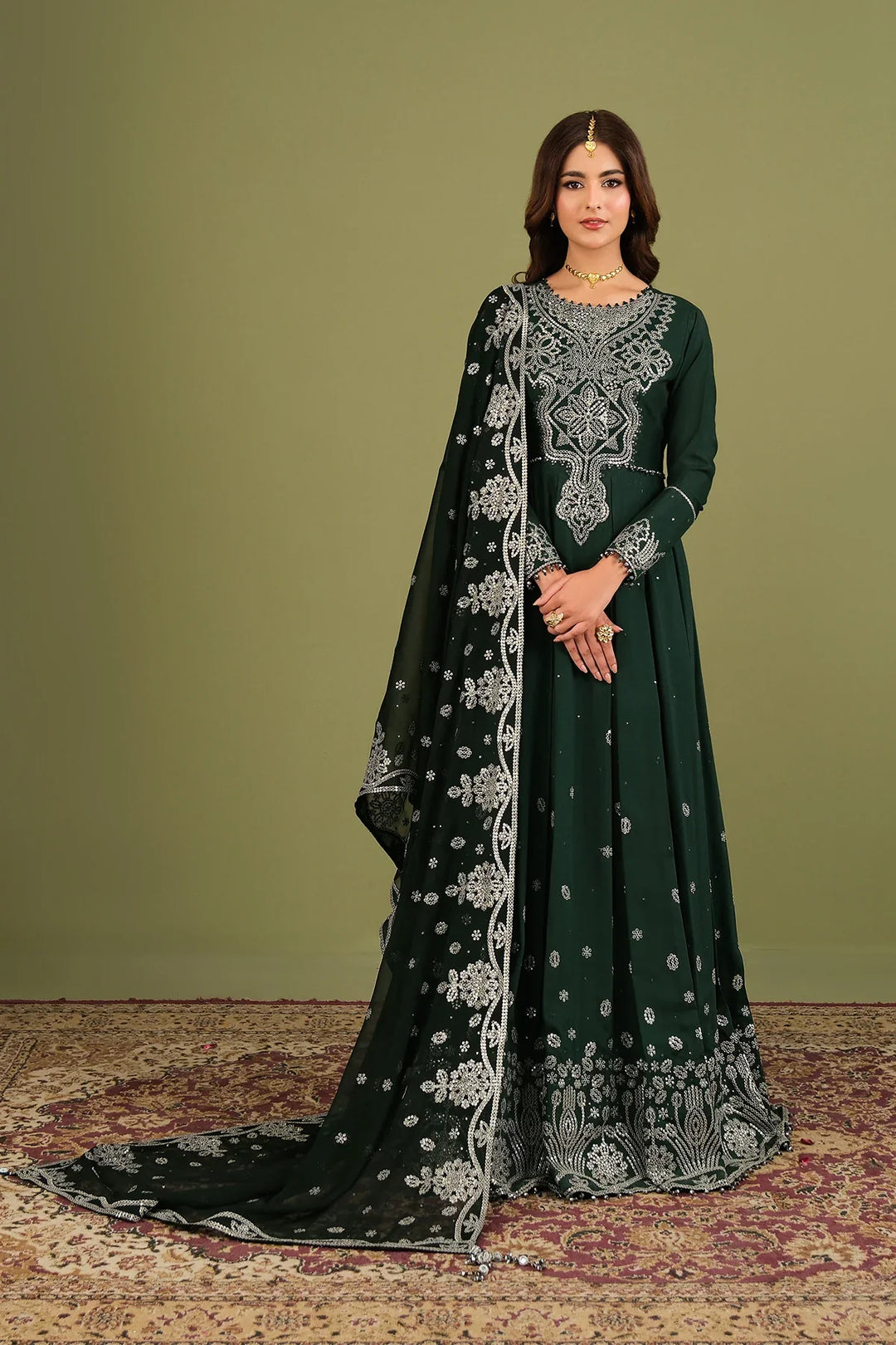 Alizeh Luxe Unstitched Raw Silk Embroidered 3 Piece Suit AFB26UL D-06 Alice - Winter Collection