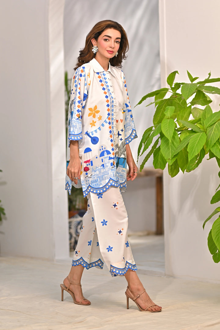 Dhaga Women Pret Printed 2 Piece Soft Crepe Oceane SS25DSP309 - Summer Collection