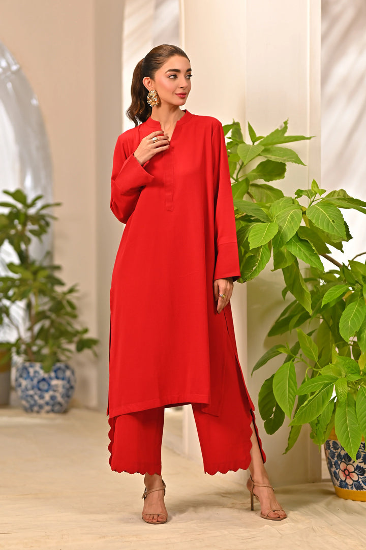 Dhaga Women Pret Solids 2 Piece Premium textured crepe Fabric Sadie SS25DSD405 - Summer Collection