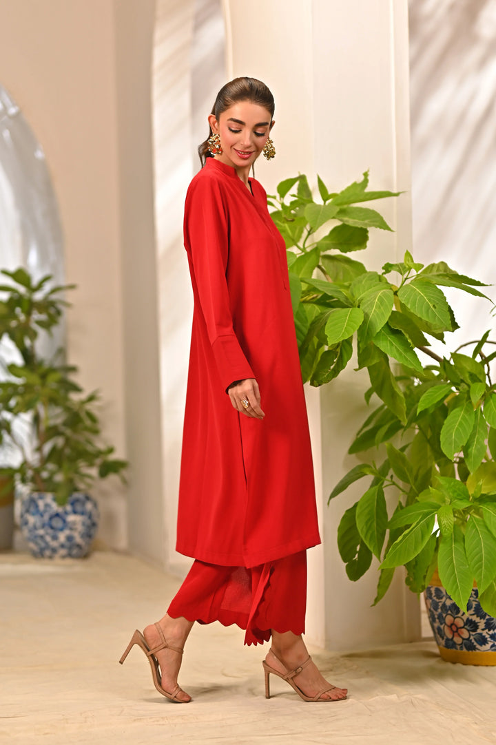 Dhaga Women Pret Solids 2 Piece Premium textured crepe Fabric Sadie SS25DSD405 - Summer Collection