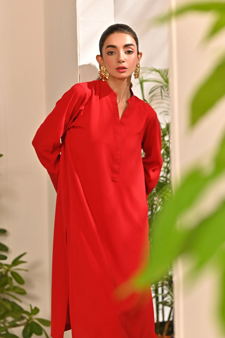 Dhaga Women Pret Solids 2 Piece Premium textured crepe Fabric Sadie SS25DSD405 - Summer Collection