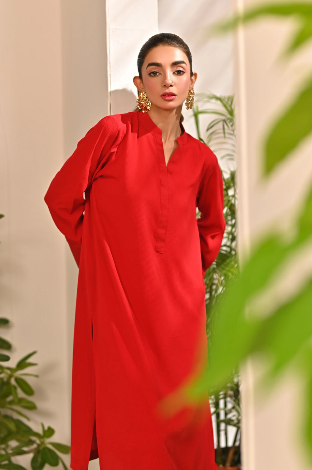 Dhaga Women Pret Solids 2 Piece Premium textured crepe Fabric Sadie SS25DSD405 - Summer Collection