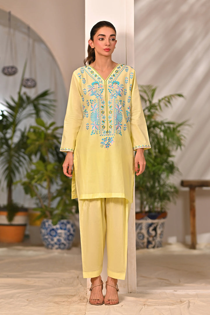 Dhaga Women Pret Embroidered 2 Piece cotton Odette SS25DSE119 - Summer Collection