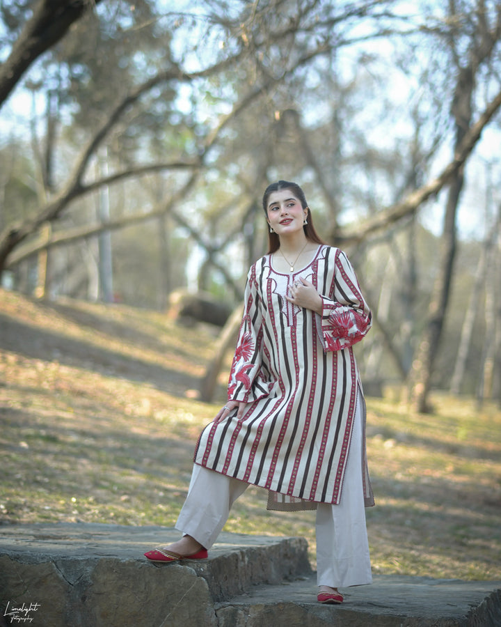 Urban Cut RTW Embroidered Cotton Co-Ord Sets Suit C-37 - Casual Collection