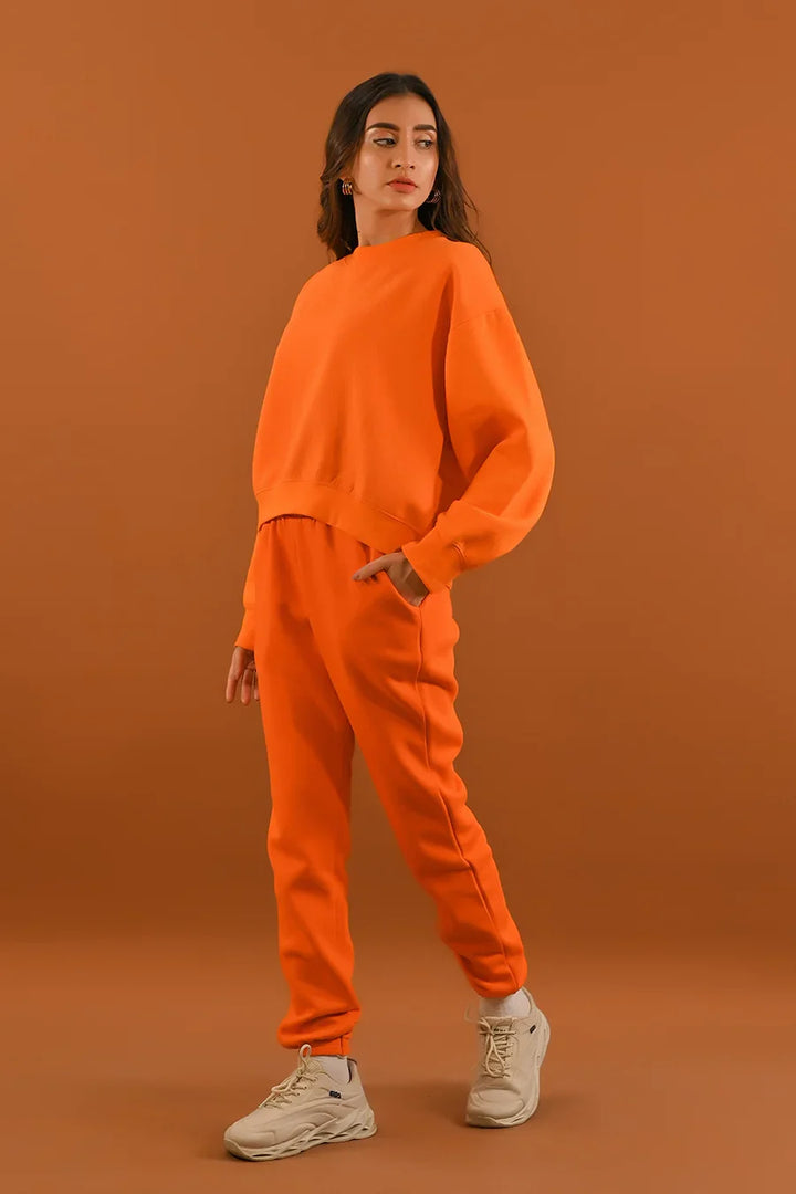 Dhaga Women Western Solids T- Shirt jersy Cropped tshirt Orange DSS10012 - Summer Collection