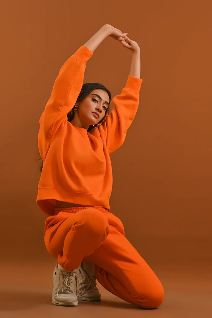 Dhaga Women Western Solids T- Shirt jersy Cropped tshirt Orange DSS10012 - Summer Collection