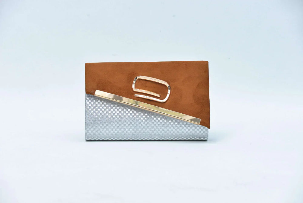 Firdous Clutch Bag Brown Velvet - FWB00401