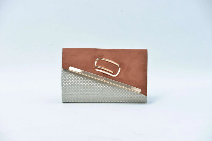 Firdous Clutch Bag Brown Velvet - FWB00404