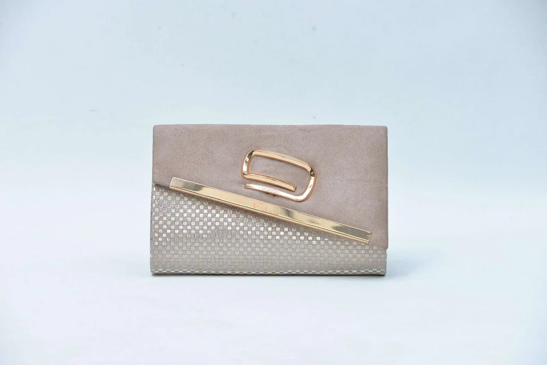 Firdous Clutch Bag Peach Velvet - FWB00405