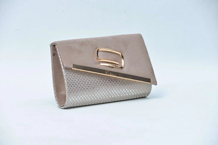 Firdous Clutch Bag Peach Velvet - FWB00405