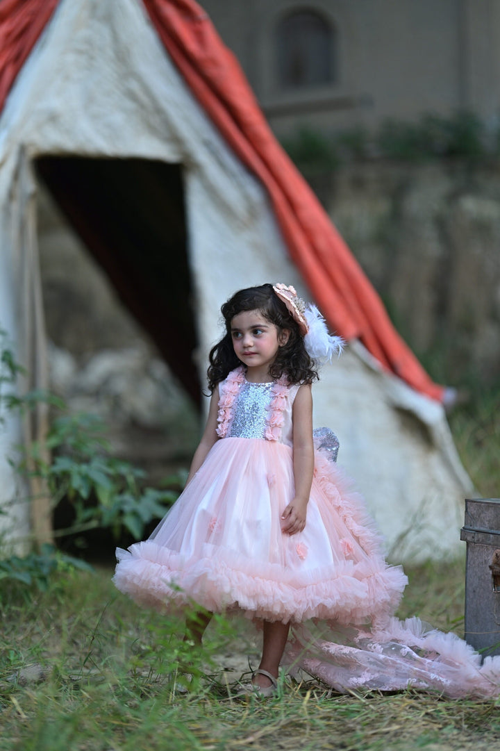 Qurratulain Saqib Pret Embroidered Shirt Pom Pom Ruffle