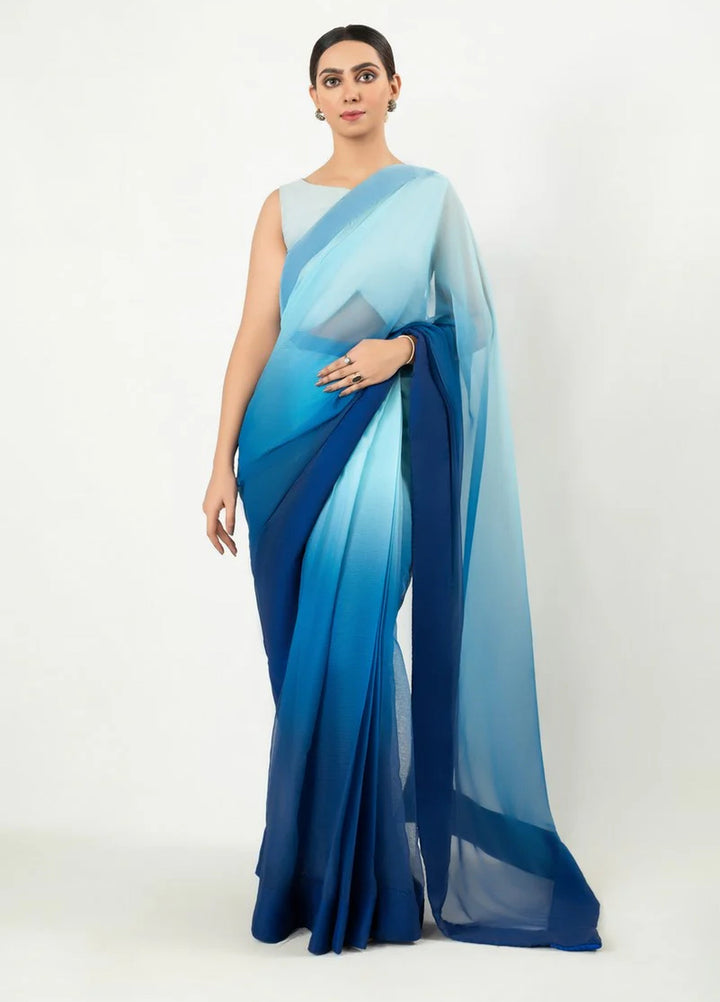 Imran Aftab RTW Printed Chiffon Saree IASC 18 - Festive Collection