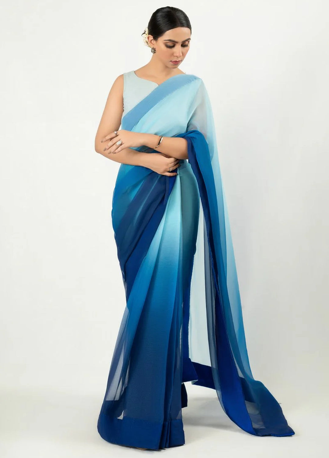 Imran Aftab RTW Printed Chiffon Saree IASC 18 - Festive Collection