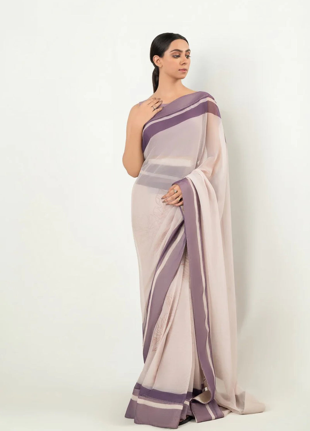 Imran Aftab RTW Printed Chiffon Saree Suit IASC 19 - Festive Collection