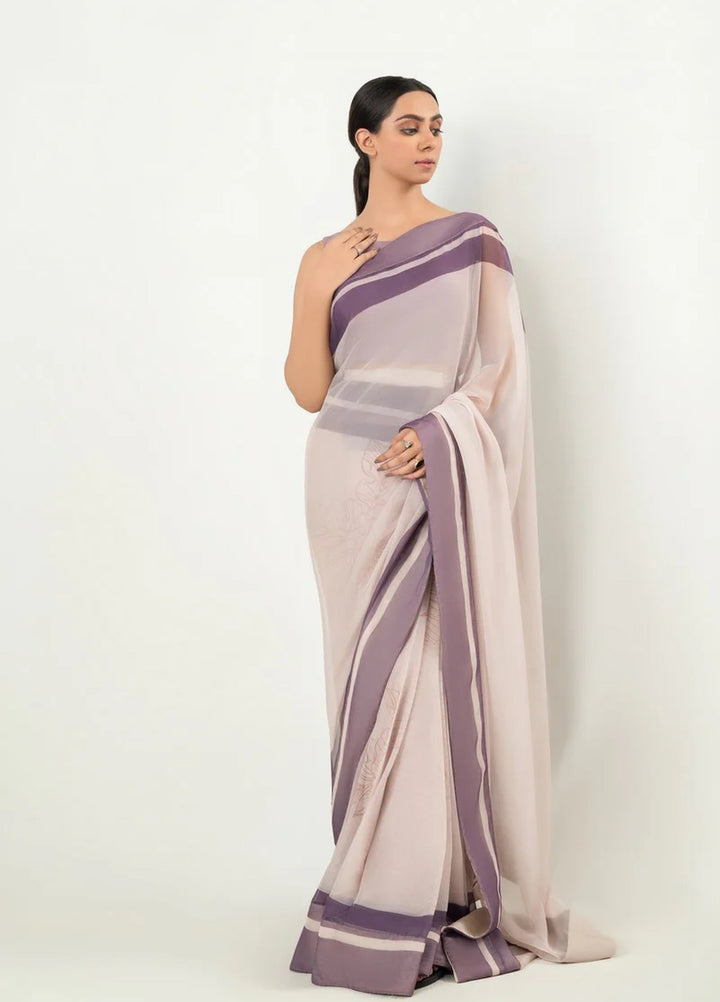 Imran Aftab RTW Printed Chiffon Saree Suit IASC 19 - Festive Collection