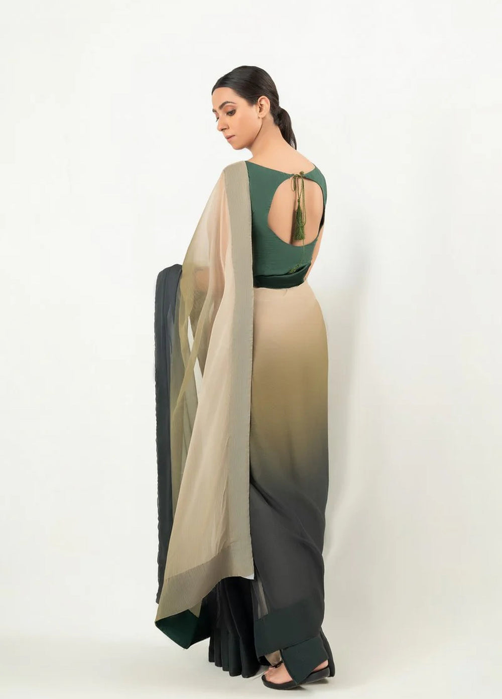 Imran Aftab RTW Printed Chiffon Saree Suit IASC 23 - Festive Collection