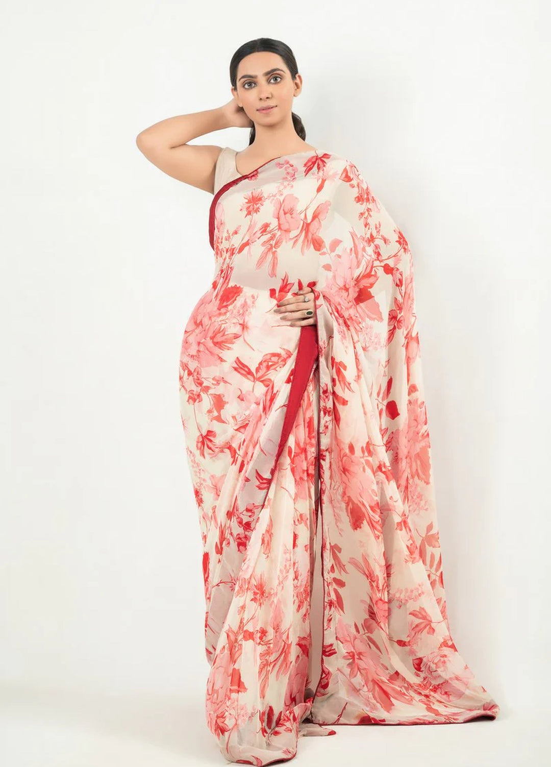 Imran Aftab RTW Printed Chiffon Saree Suit IASC 24 - Festive Collection