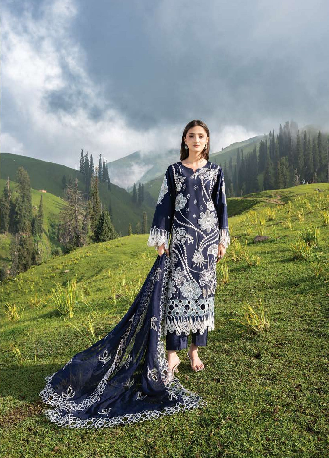 Dastaan by Zebtan Unstitched Embroidered Tassal Silk 3 Piece Suit ZB26UD DZ-01 - Festive Collection