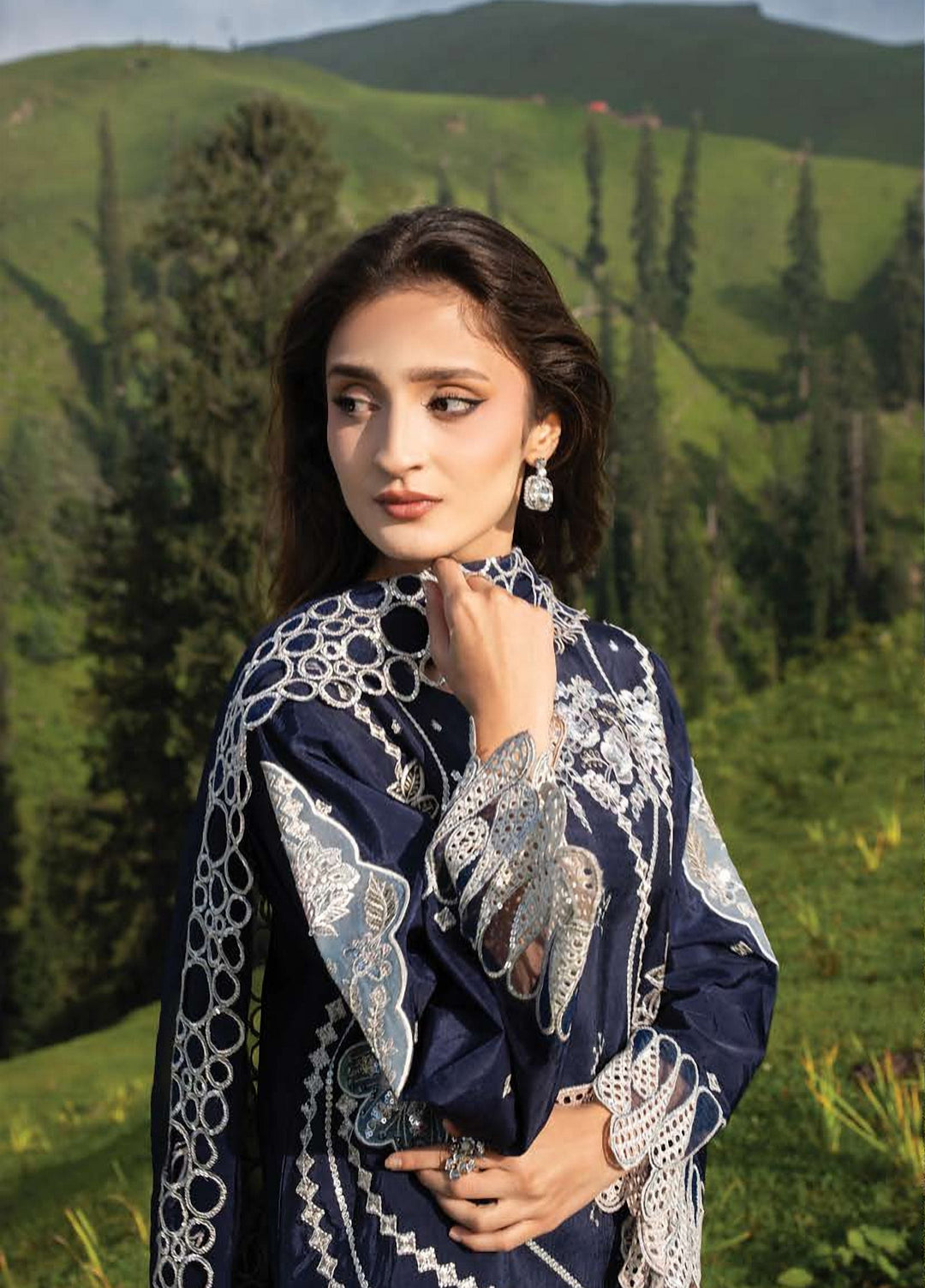 Dastaan by Zebtan Unstitched Embroidered Tassal Silk 3 Piece Suit ZB26UD DZ-01 - Festive Collection