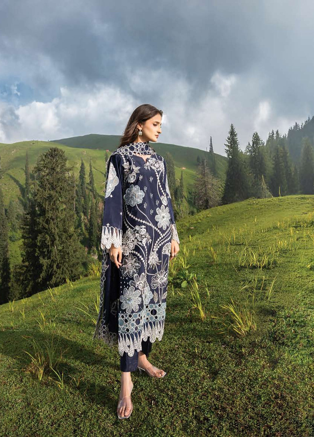 Dastaan by Zebtan Unstitched Embroidered Tassal Silk 3 Piece Suit ZB26UD DZ-01 - Festive Collection
