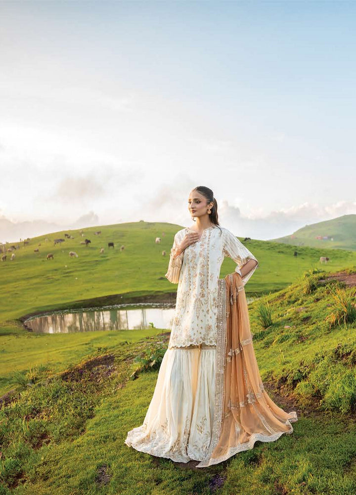 Dastaan by Zebtan Unstitched Embroidered Tassal Silk 3 Piece Suit ZB26UD DZ-03 - Festive Collection