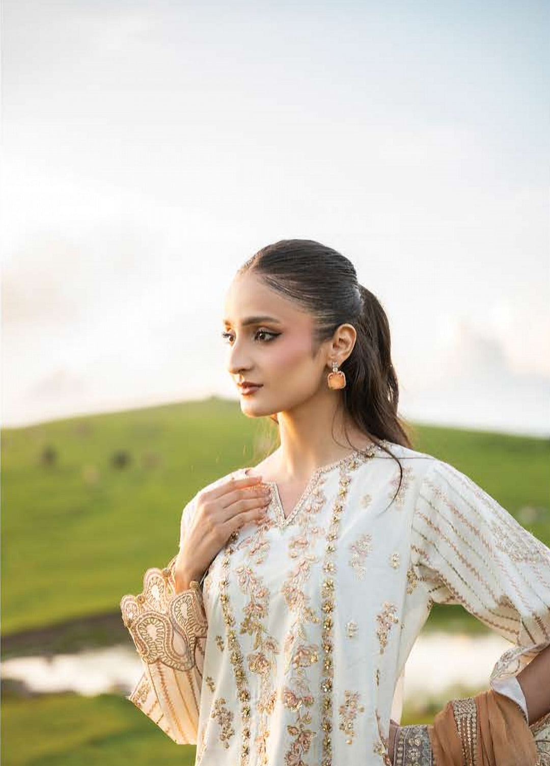Dastaan by Zebtan Unstitched Embroidered Tassal Silk 3 Piece Suit ZB26UD DZ-03 - Festive Collection