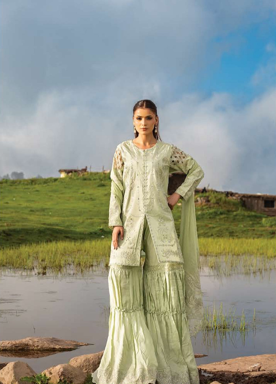 Dastaan by Zebtan Unstitched Embroidered Tassal Silk 3 Piece Suit ZB26UD DZ-05 - Festive Collection