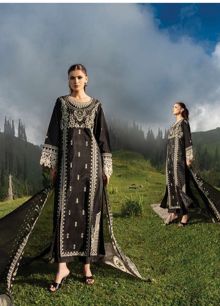 Dastaan by Zebtan Unstitched Embroidered Tassal Silk 3 Piece Suit ZB26UD DZ-08 - Festive Collection
