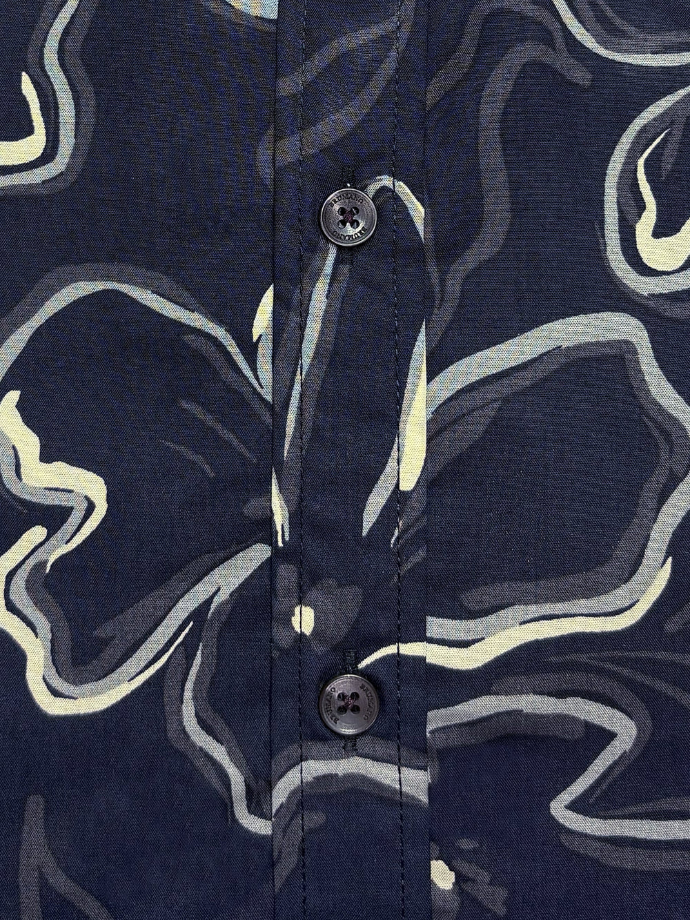 Brumano Ready To Wear Shirts Men 1 Piece Cotton Dark Blue Bold Abstract Printed Shirt 0-31-025-4537 - Summer Collection