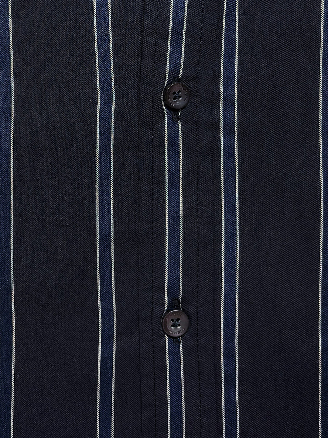 Brumano Ready To Wear Shirts Men 1 Piece Cotton Dark Blue Striped Shirt With Button Down Collar 0-31-025-4492 - Summer Collection