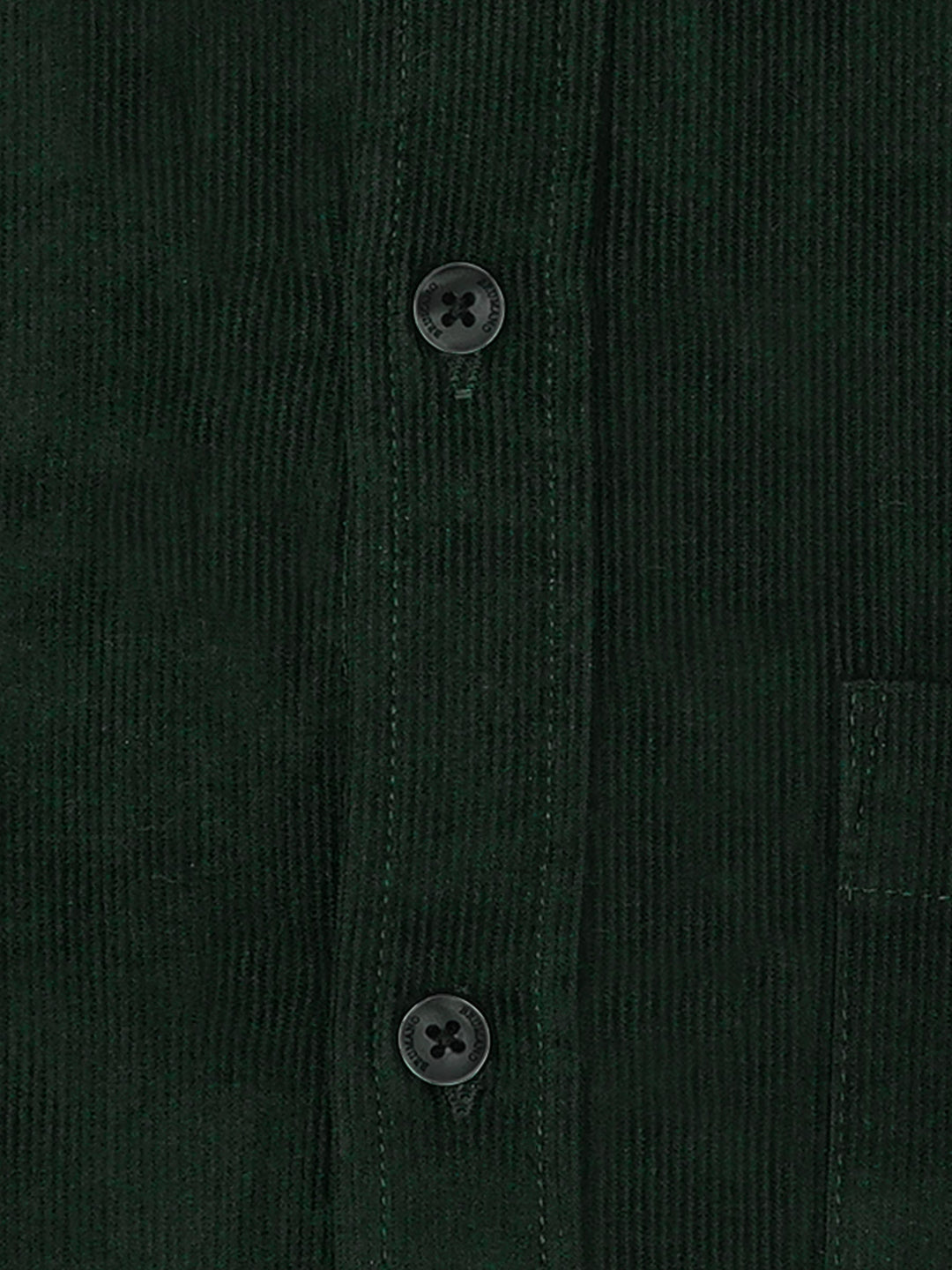 Brumano Ready To Wear Shirts Men 1 Piece Cotton Dark Green Corduroy Shirt 0-31-025-4477 - Summer Collection