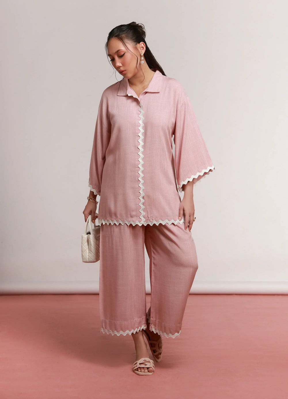 House of Meem RTW Solids Linen 2 Piece Suit Dawn Casual Collection