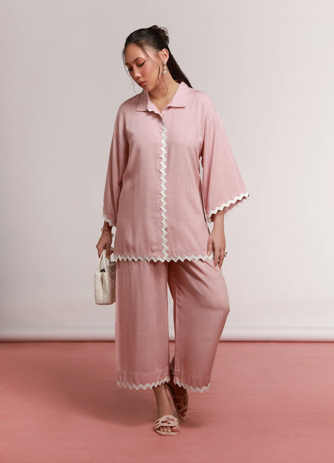 House of Meem RTW Solids Linen 2 Piece Suit Dawn Casual Collection