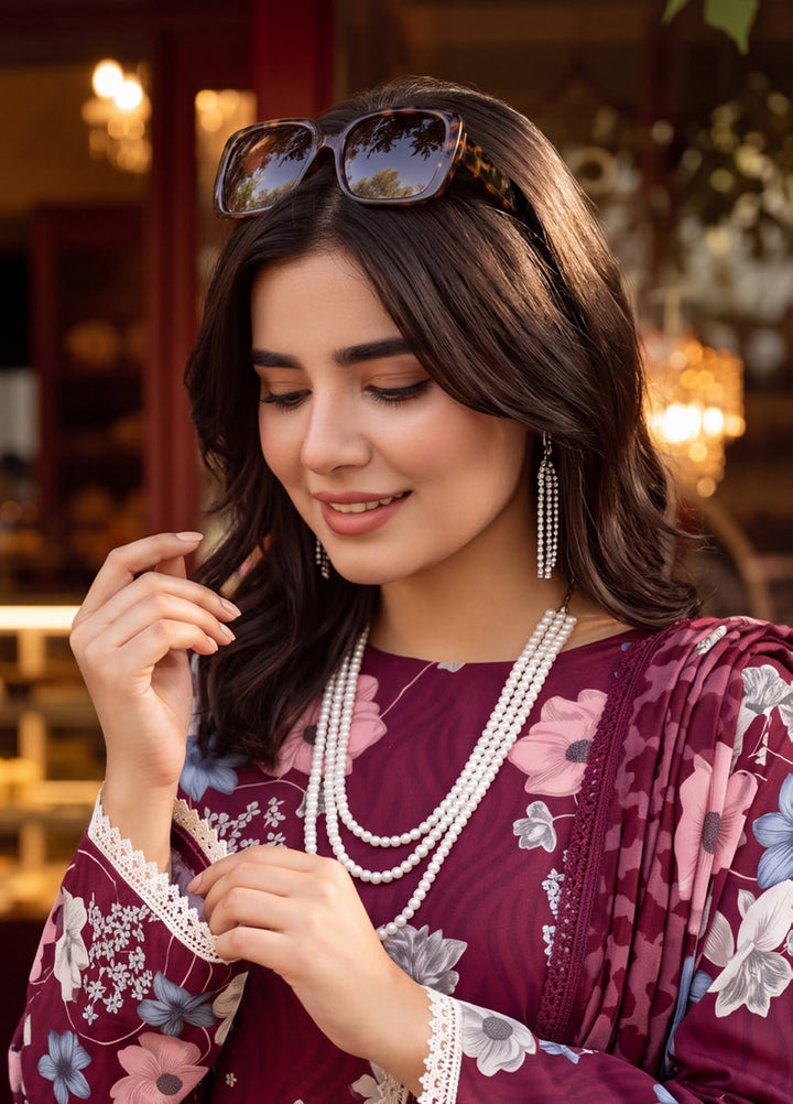 Coco by Al Zohaib RTW Printed Cambric 3 Piece Suit AZ26RCC D-01 - Casual Collection