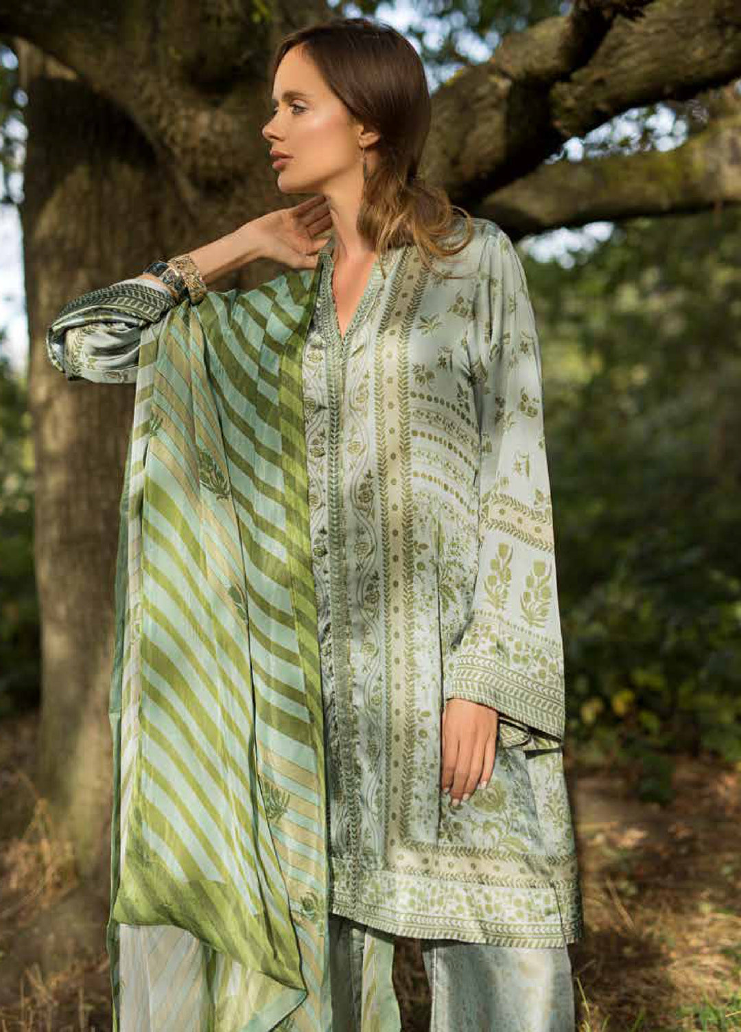 Sobia Nazir Satin Unstitched Printed 3 Piece Suits SN25SF D-02 - Festive Collection