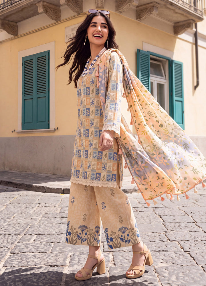 Coco by Al Zohaib Unstitched Printed Cambric 3 Piece Suit AZ26UCC D-04 - Casual Collection