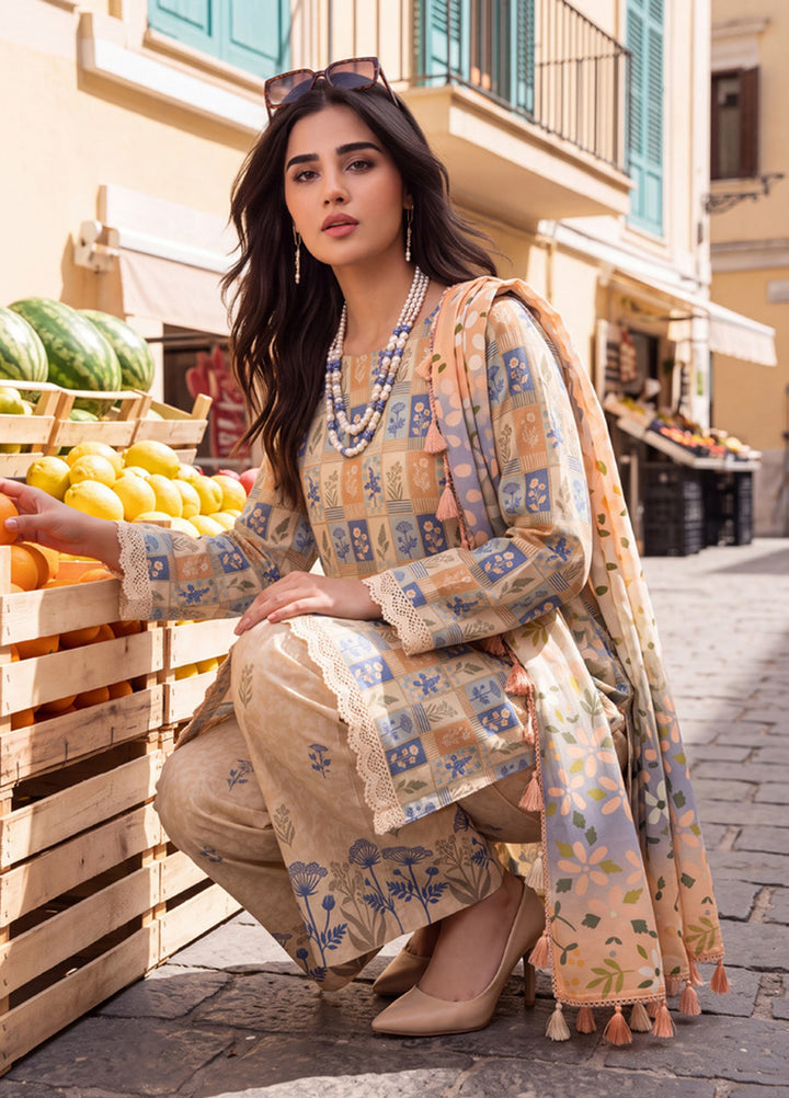 Coco by Al Zohaib Unstitched Printed Cambric 3 Piece Suit AZ26UCC D-04 - Casual Collection