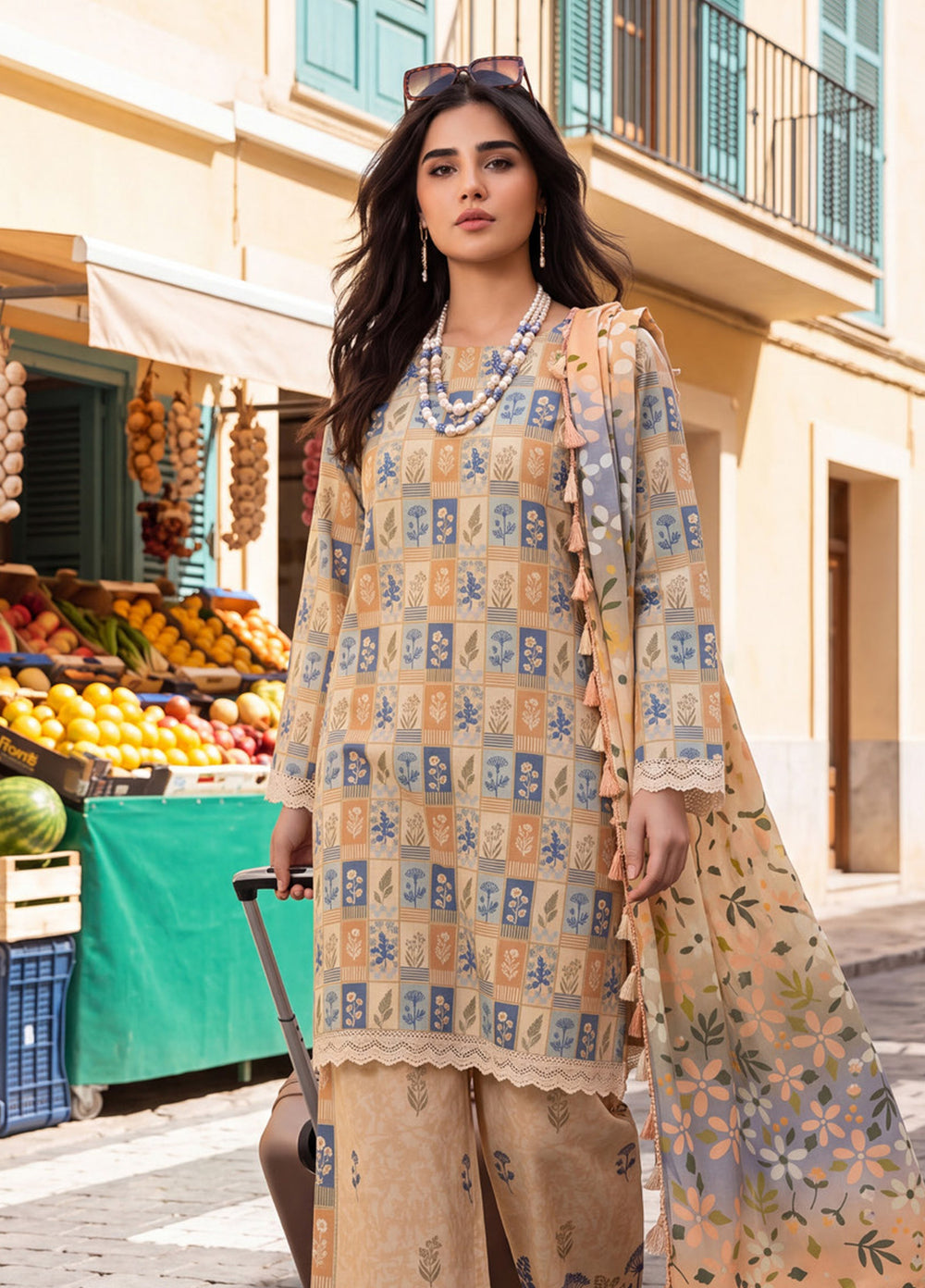 Coco by Al Zohaib Unstitched Printed Cambric 3 Piece Suit AZ26UCC D-04 - Casual Collection