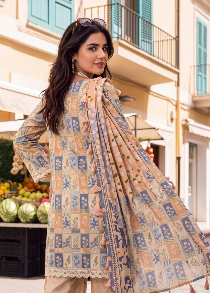 Coco by Al Zohaib Unstitched Printed Cambric 3 Piece Suit AZ26UCC D-04 - Casual Collection
